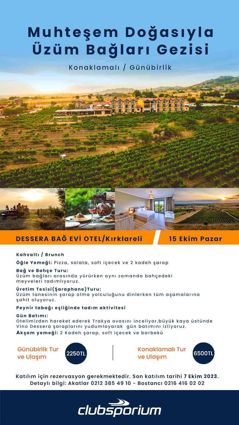 Muhteşem Doğasıyla Üzüm Bağı ve Tadım Gezisi 